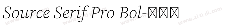 Source Serif Pro Bol字体转换